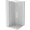 Mexen Velar Duo Schiebeduschkabine 80 x 80 cm, transparent, weiß - 871-080-080-02-20