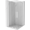 Mexen Velar Duo sliding shower cabin 80 x 80 cm, transparent, white - 871-080-080-02-20