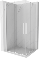 Mexen Velar Duo verréckelbar Duschkabinn 90 x 80 cm, transparent, wäiss - 871-090-080-02-20