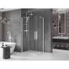 Mexen Velar Duo klizna tuš kabina 90 x 80 cm, prozirna, bijela - 871-090-080-02-20