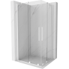 Mexen Velar Duo Duschkabine verschiebbar 100 x 90 cm, transparent, weiß - 871-100-090-02-20