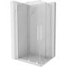 Mexen Velar Duo sliding shower enclosure 100 x 90 cm, transparent, white - 871-100-090-02-20