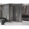 Mexen Velar Duo klizni tuš kabina klizni 90 x 80 cm, prozirna, zlatna - 871-090-080-02-50