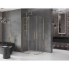 Mexen Velar Duo klizni tuš kabina klizni 90 x 80 cm, prozirna, zlatna - 871-090-080-02-50