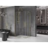 Mexen Velar Duo Sliding Shower Enclosure 90 x 80 cm, Transparent, Gold - 871-090-080-02-50