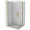 Mexen Velar Duo Sliding Shower Enclosure 100 x 90 cm, Transparent, Gold - 871-100-090-02-50