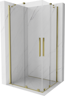 Mexen Velar Duo Schiebetür-Duschkabine 100 x 90 cm, transparent, gold - 871-100-090-02-50