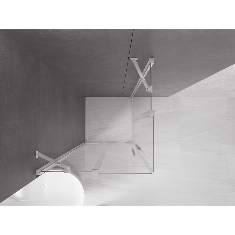 Mexen Velar Duo kabina prysznicowa rozsuwana 90 x 90 cm, transparent, chrom - 871-090-090-02-01