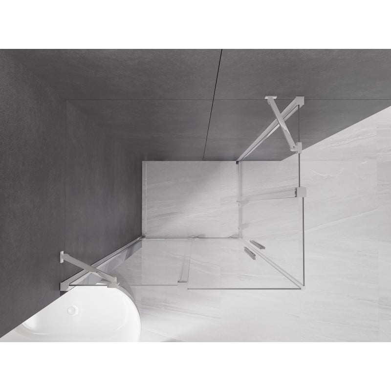 Mexen Velar Duo kabina prysznicowa rozsuwana 90 x 80 cm, transparent, chrom - 871-090-080-02-01