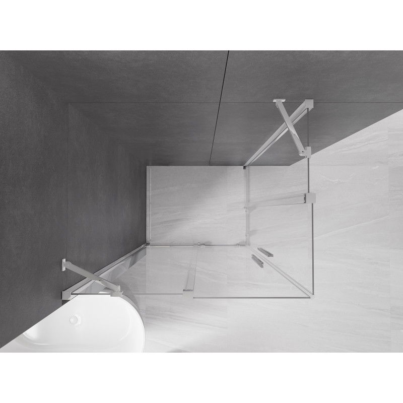 Mexen Velar Duo cabina de ducha corredera 100 x 90 cm, transparente, cromo - 871-100-090-02-01
