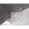 Mexen Velar Duo drsna tuš kabina 100 x 90 cm, prozorna, krom - 871-100-090-02-01