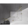 Mexen Velar Duo klizni tuš kabina klizni 90 x 80 cm, prozirna, zlatna - 871-090-080-02-50