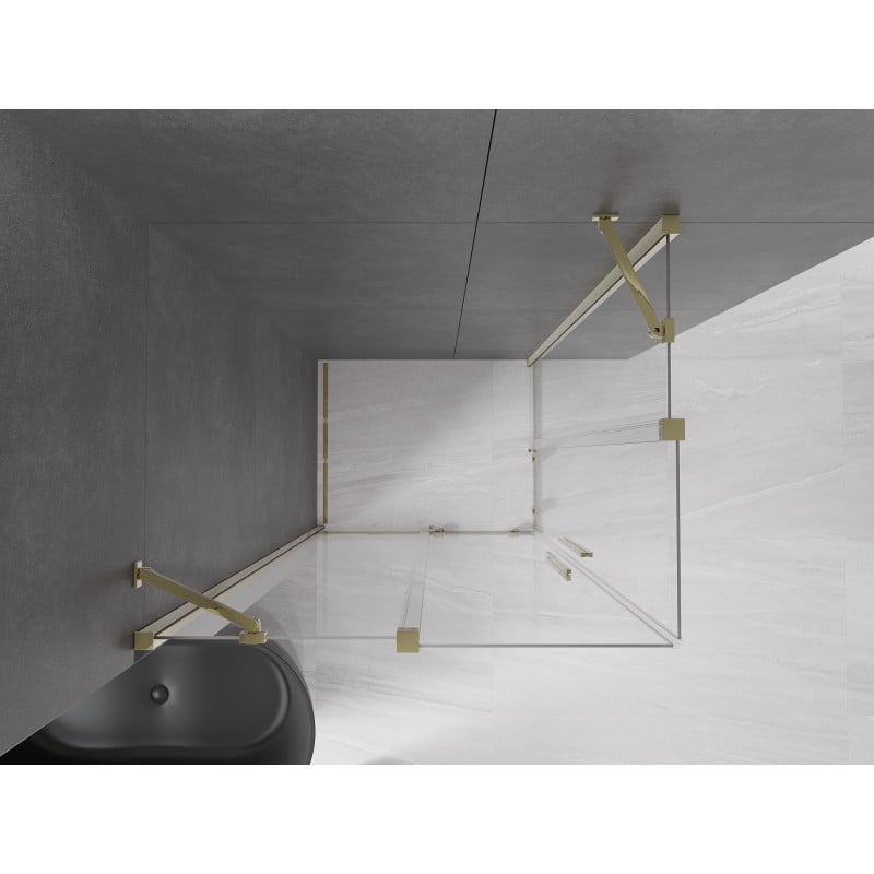 Mexen Velar Duo kabina prysznicowa rozsuwana 100 x 90 cm, transparent, złota - 871-100-090-02-50