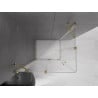 Mexen Velar Duo Schiebetür-Duschkabine 100 x 90 cm, transparent, gold - 871-100-090-02-50