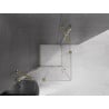 Mexen Velar Duo Schiebetür Duschkabine 80 x 80 cm, transparent, gold - 871-080-080-02-50