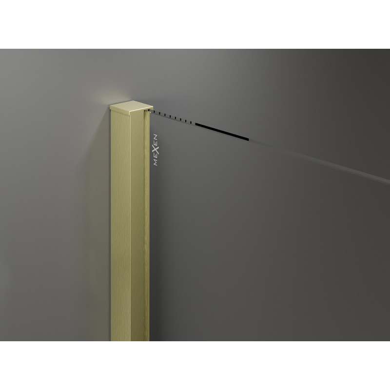 Mexen Velar Duo klizna tuš kabina 80 x 80 cm, prozirna, zlatna brušena - 871-080-080-02-55