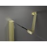 Mexen Velar Duo 80 x 80 cm Sliding Shower Enclosure, Transparent, Brushed Gold - 871-080-080-02-55
