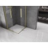 Mexen Velar Duo Schiebeduschkabine 90 x 90 cm, transparent, gebürstetes Gold - 871-090-090-02-55