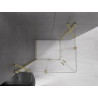 Mexen Velar Duo klizna tuš kabina klizna 90 x 80 cm, prozirna, zlatna brušena - 871-090-080-02-55