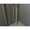 Mexen Velar Duo klizna tuš kabina klizna 90 x 80 cm, prozirna, zlatna brušena - 871-090-080-02-55