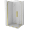 Mexen Velar Duo cabine de douche coulissante 100 x 90 cm, transparent, or brossé - 871-100-090-02-55