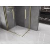 Mexen Velar Duo cabine de douche coulissante 100 x 90 cm, transparent, or brossé - 871-100-090-02-55