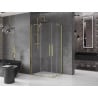 Mexen Velar Duo kabina prysznicowa rozsuwana 100 x 90 cm, transparent, złota szczotkowana - 871-100-090-02-55