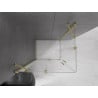 Mexen Velar Duo cabine de douche coulissante 100 x 90 cm, transparent, or brossé - 871-100-090-02-55