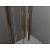 Mexen Velar Duo sliding shower enclosure 80 x 80 cm, transparent, rose gold - 871-080-080-02-60