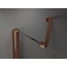 Mexen Velar Duo cabine de douche coulissante 90 x 80 cm, transparent, or rose - 871-090-080-02-60