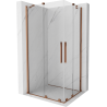 Mexen Velar Duo kabina prysznicowa rozsuwana 100 x 90 cm, transparent, różowe złoto - 871-100-090-02-60