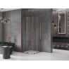 Mexen Velar Duo sliding shower enclosure 80 x 80 cm, transparent, rose gold - 871-080-080-02-60