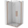 Mexen Velar Duo kabina prysznicowa rozsuwana 90 x 80 cm, transparent, miedź szczotkowana - 871-090-080-02-65