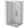 Mexen Velar Duo Duschkabine, Schiebetür 100 x 90 cm, transparent, gebürstetes Kupfer - 871-100-090-02-65
