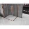 Mexen Velar Duo sliding shower cabin 100 x 90 cm, transparent, brushed copper - 871-100-090-02-65