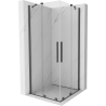 Mexen Velar Duo kabina prysznicowa rozsuwana 80 x 80 cm, transparent, gun gray szczotkowany - 871-080-080-02-66