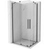 Mexen Velar Duo kabina prysznicowa rozsuwana 90 x 80 cm, transparent, gun gray szczotkowany - 871-090-080-02-66