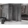 Mexen Velar Duo kabina prysznicowa rozsuwana 90 x 80 cm, transparent, gun gray szczotkowany - 871-090-080-02-66