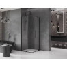 Mexen Velar Duo klizni tuš kabina 80 x 80 cm, prozirna, crna - 871-080-080-02-70