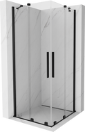Mexen Velar Duo schuifdouchecabine 90 x 90 cm, transparant, zwart - 871-090-090-02-70