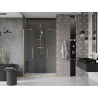 Mexen Velar Duo drzwi prysznicowe rozsuwane 140 cm, transparent, złote szczotkowane - 871-140-000-02-55