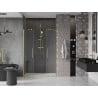 Mexen Velar Duo porta doccia scorrevole 160 cm, trasparente, oro spazzolato - 871-160-000-02-55