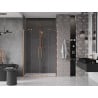 Mexen Velar Duo drzwi prysznicowe rozsuwane 140 cm, transparent, miedź szczotkowana - 871-140-000-02-65