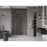 Mexen Velar Duo 150 cm Sliding Shower Door, Transparent, Brushed Copper - 871-150-000-02-65
