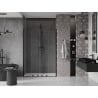 Mexen Velar Duo drzwi prysznicowe rozsuwane 140 cm, transparent, czarne - 871-140-000-02-70