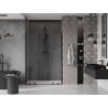Mexen Velar Duo sliding shower doors 160 cm, transparent, black - 871-160-000-02-70