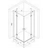 Mexen Roma Duo 90 x 90 cm Pivot Shower Enclosure, Transparent, Gold - 854-090-090-50-00-02