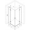 Mexen Roma Duo Shower Enclosure Hinged 100 x 90 cm, Transparent, Black - 854-100-090-70-00-02
