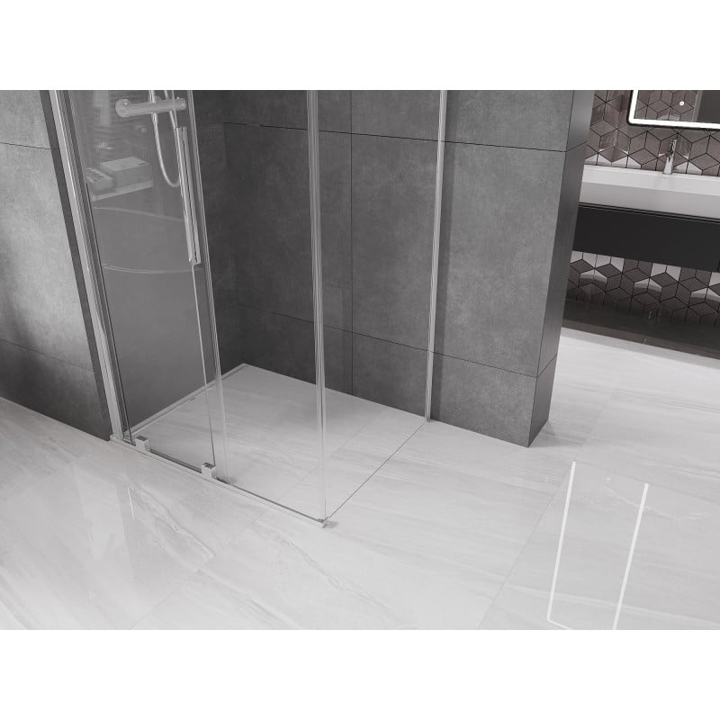 Mexen Velar cabina de ducha corredera 110 x 75 cm, transparente, cromo - 871-110-075-01-01