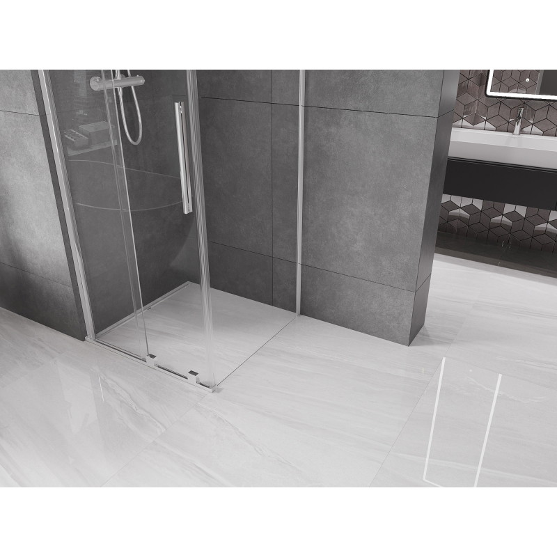 Mexen Velar cabine de douche coulissante 90 x 90 cm, transparente, chrome - 871-090-090-01-01